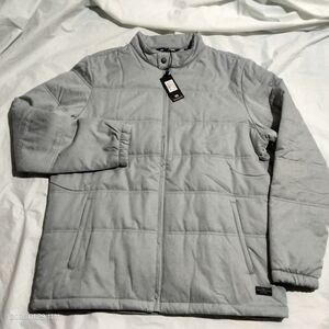 Travis Mathew Interlude Puffer Jacket Men's XL Heather Sleet Full Zip